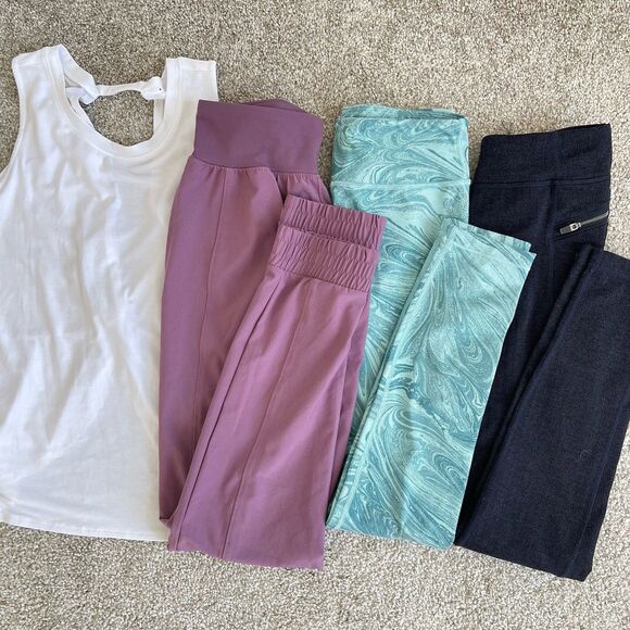 Athleta Girl Leggings, Tank Top & Abercrombie Jogger 3 Piece Lot Size L 12 - Picture 1 of 16